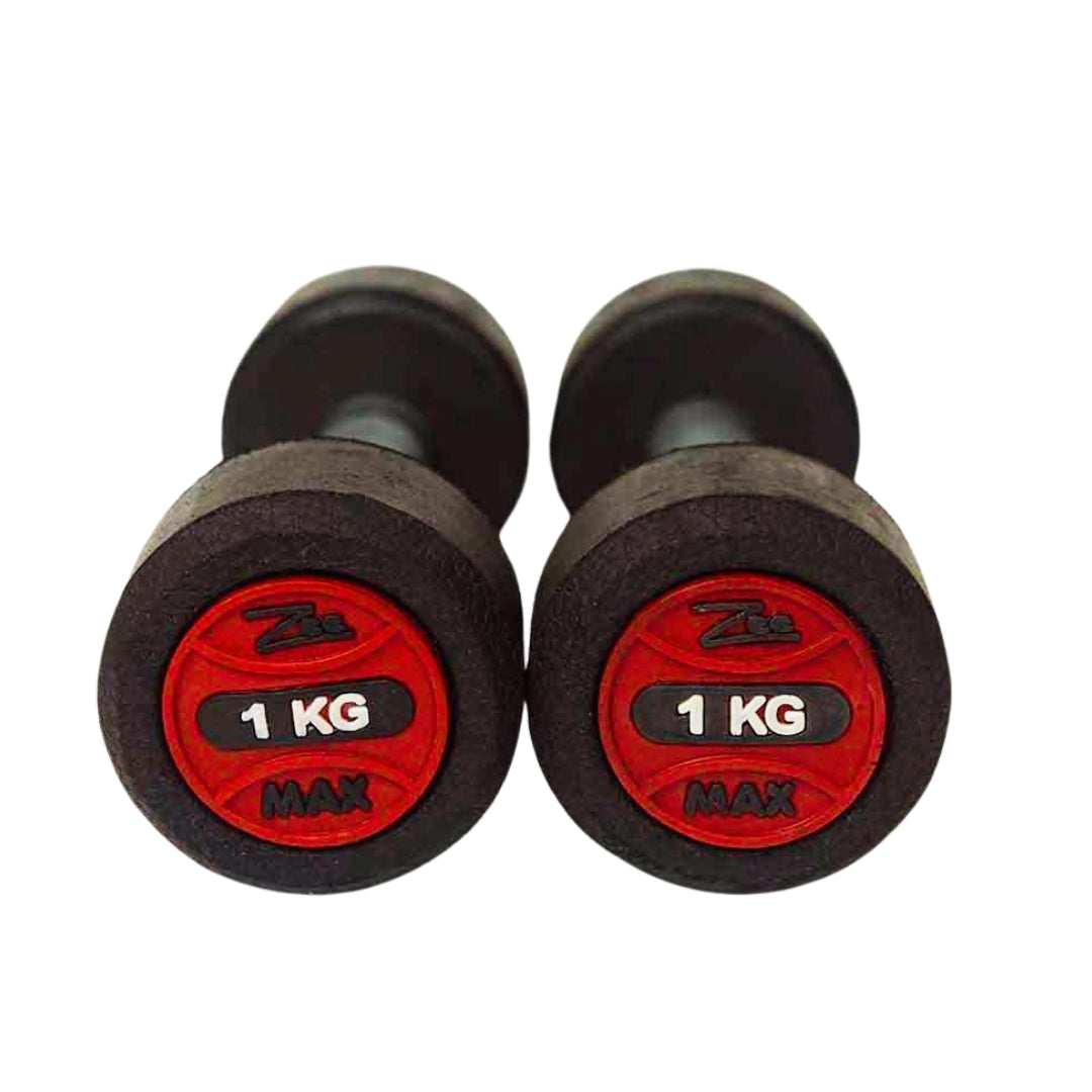 1kg Dumbbells Pair / ZeeMax Rubber Coated