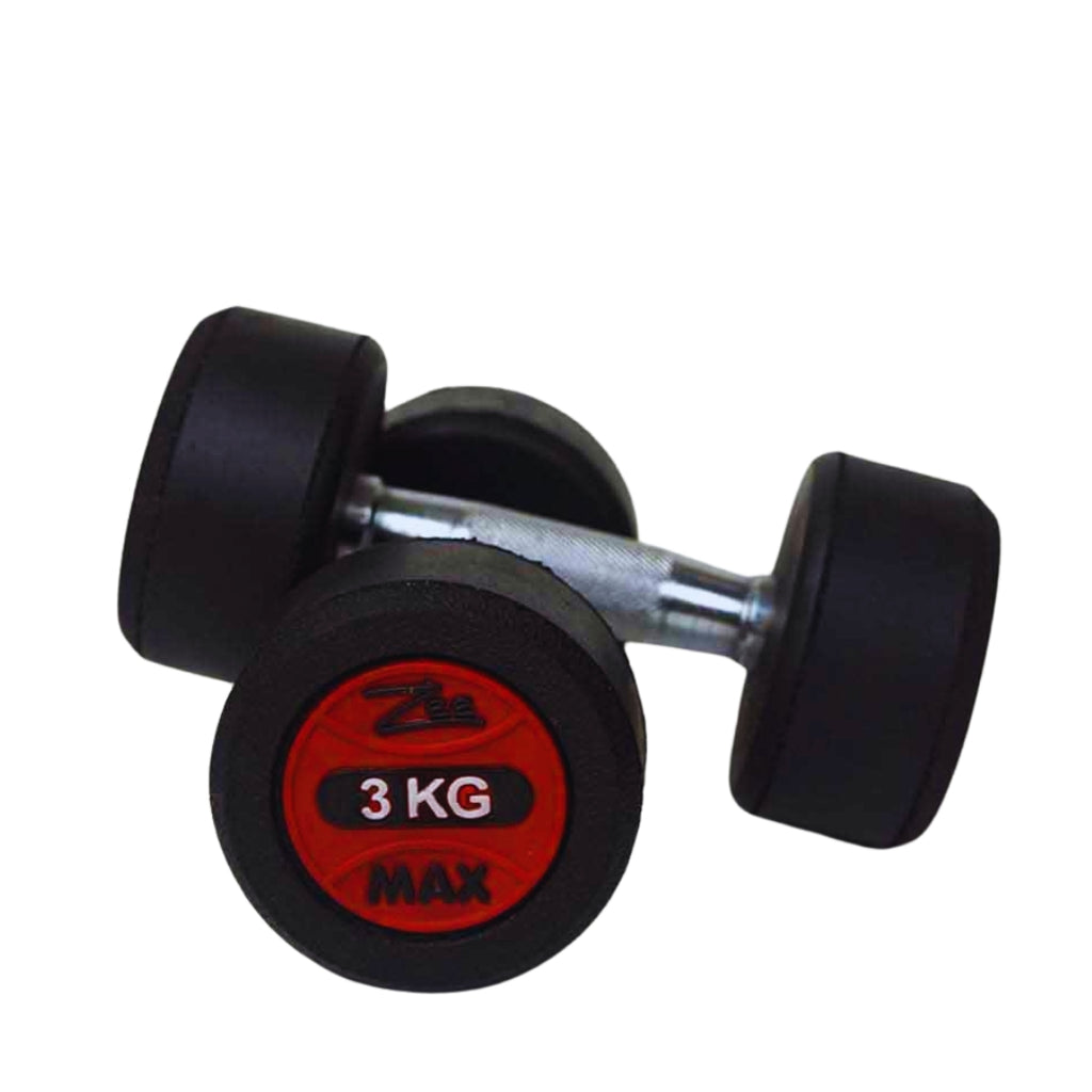 3kg Dumbbells Pair / ZeeMax Rubber Coated