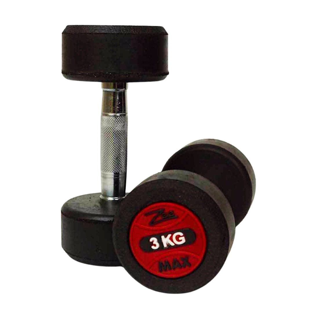 3kg Dumbbells Pair / ZeeMax Rubber Coated